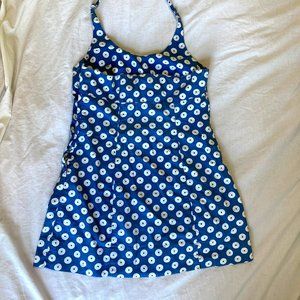 Sisley Vintage Blue Polka Dot Mini Dress